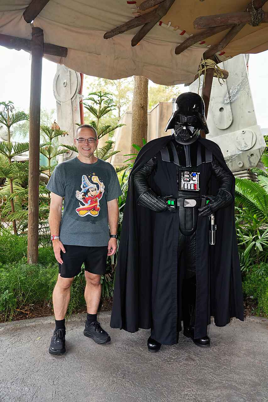 Lewis Cawthorne with Darth Vader at Disney's Hollywood Studios